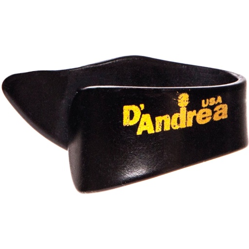 [R371MDBLK] D'Andrea Medium Thumb Picks Black - 12PC