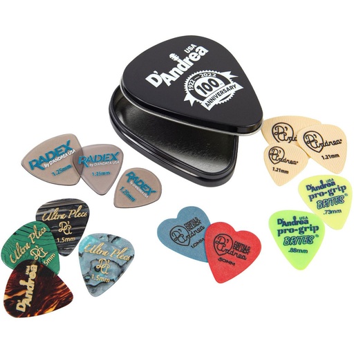[TNDA100] D'Andrea 100TH Anniversary Pick Tin - 14PC