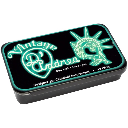 [TNVDT] D'Andrea 351 Designer Pearl 0.46mm 12PC Pick Tin