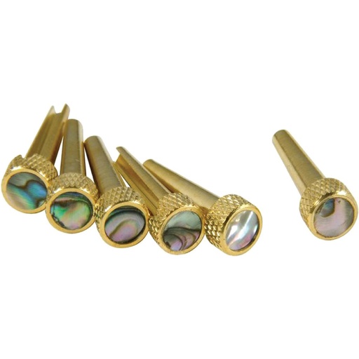 [TP2A] D'Andrea Tone Pins - Solid Brass w/ Abalone Inlay