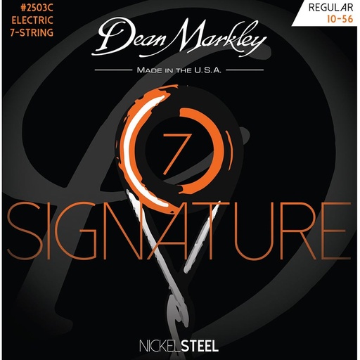 [DM2503C] Dean Markley Nickelsteel Electric Guitar Stings Regular 7STR 10-56