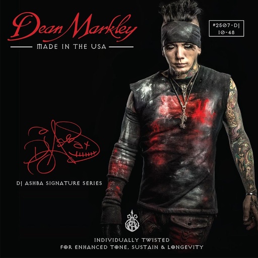 [DM2507DJ] Dean Markley Nickelsteel Electric Guitar Stings DJ Ashba 10-48