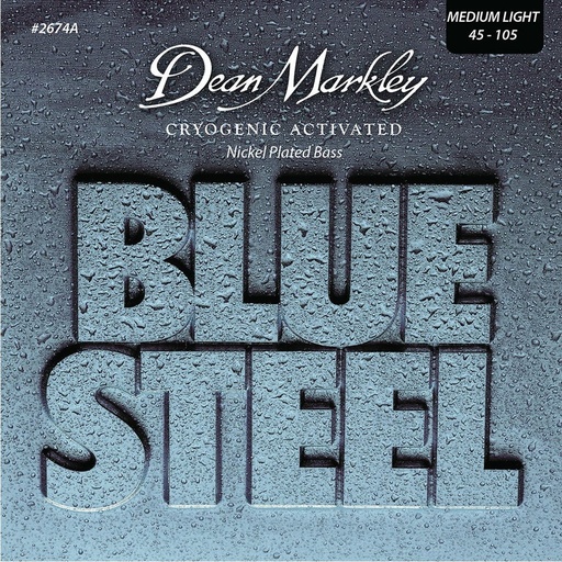 [DM2674A] Dean Markley Blue Steel Bass Guitar Strings NPS Med Light 4S 45-105