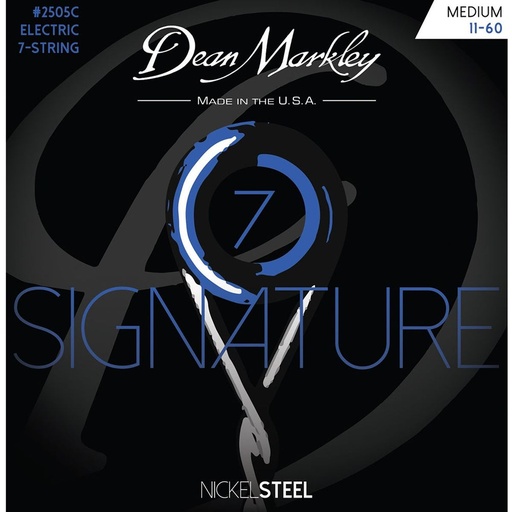 [DM2505C] Dean Markley Nickelsteel Electric Guitar Stings Medium 7STR 11-60