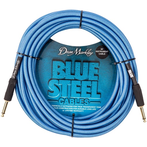 [DMBSIN30S] Dean Markley Blue Steel 30FT Instrument Cable 14IN STR - 14 In STR
