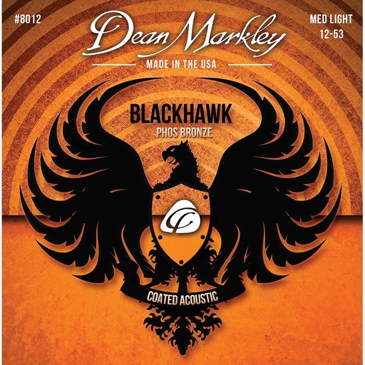 [DM8012] Dean Markley Blackhawk Coated Pure Bronze A Strings M-Light 11-52