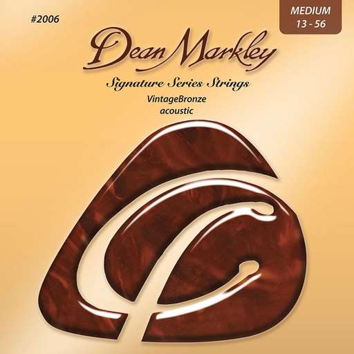 [DM2006] Dean Markley Vintage Bronze Acoustic Guitar Strings Medium 13-56