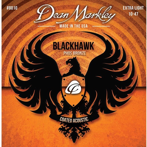 [DM8010] Dean Markley Blackhawk Coated Pure Bronze A Strings X-Light 10-47