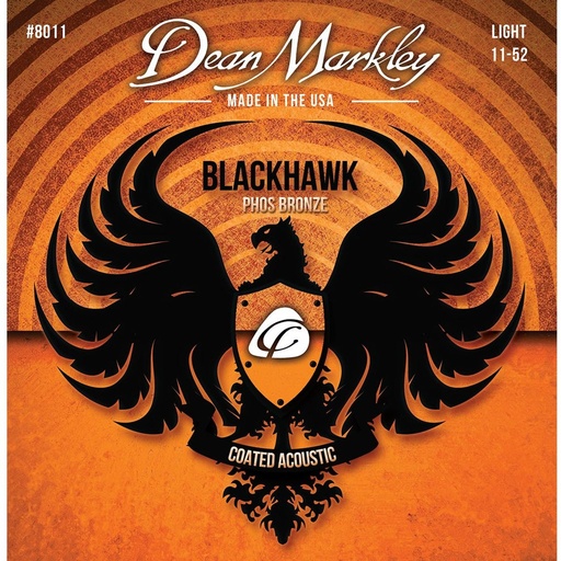 [DM8011] Dean Markley Blackhawk Coated Pure Bronze A Strings Light 11-52