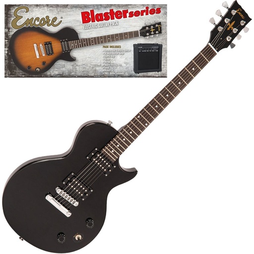 [EBP-E90BLK] Encore E90 Blaster Electric Guitar Pack - Gloss Black
