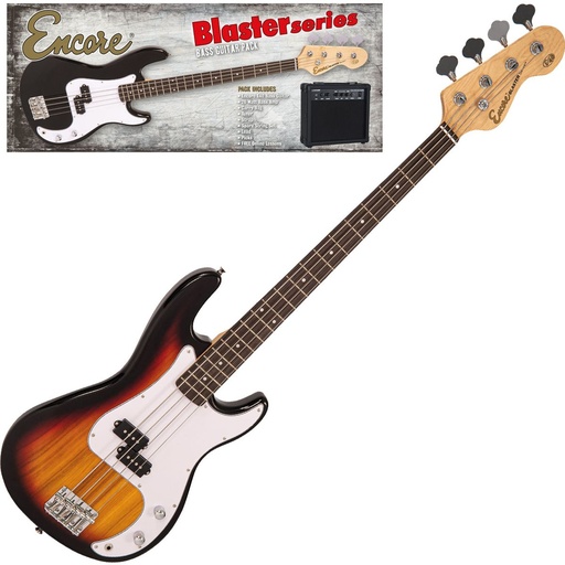 [EBP-E40SB] Encore E40 Blaster Bass Guitar Pack - Sunburst
