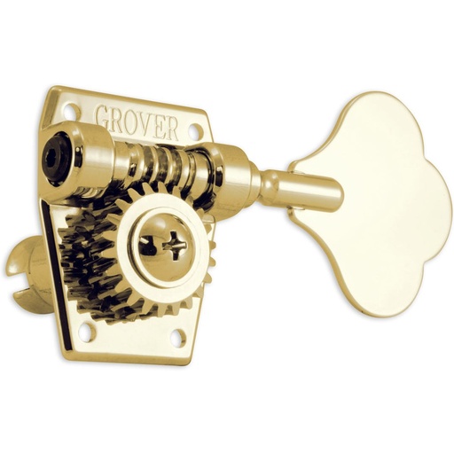 [142G4] Grover Vintage Bass Heads 4 In Line Gold