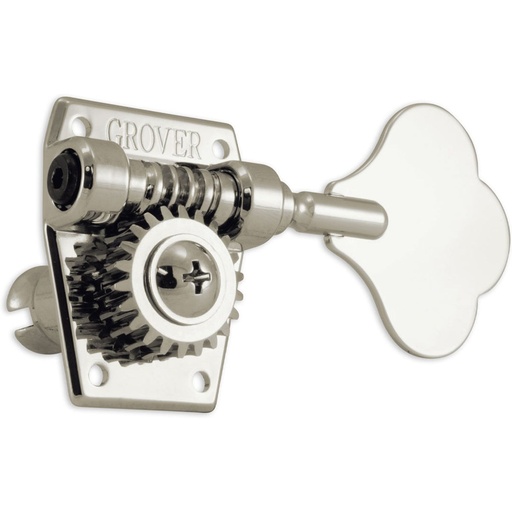 [142N4] Grover Vintage Bass Heads 4 In Line Nickel