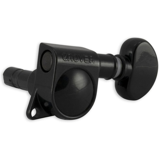 [406BC6] Grover 6 In Line Mini Locking Mheads Black Chrome