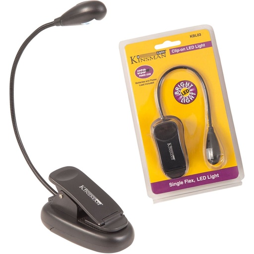 [KBL03BK] Kinsman Bright Light - Single Flex LED Light - Black