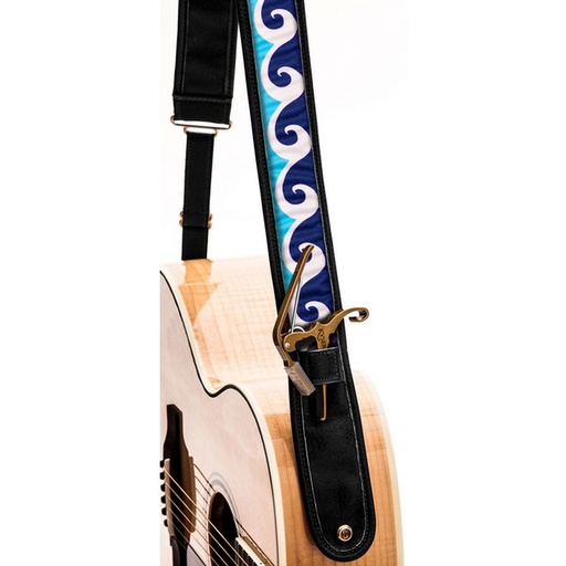 [KYKS3B] Kyser Guitar Strap - Ocean Wave Black