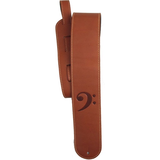 [LMBCGBR] LM Products Bass Straps Brown 3 inch Glove Garmentback Clef Deboss