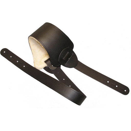 [LMLS322BK] LM Products Bass Straps Black 3.5 inch Ergonomic/ Foam Pad/Fleece
