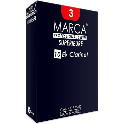 [MSP130] MARCA Reed Clarinet Mib Superieure Cut 3 - PK Of 10