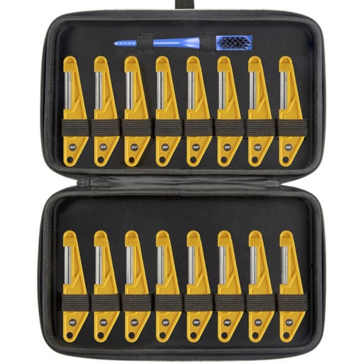 [MN113736] MusicNomad Diamond Coated Nut File Shop Set 16 PC w/ New Storage Case &amp;amp; Brush