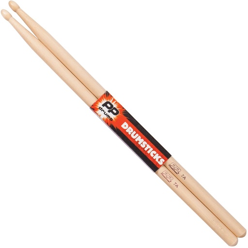[7A-12] PP Wood Tip Drumsticks-Pack 12