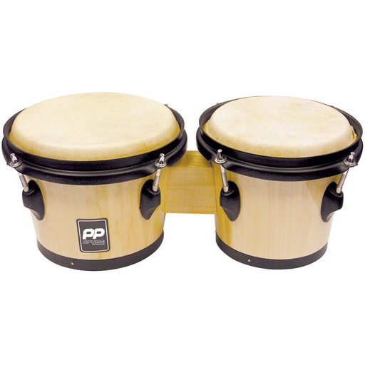 [PP5001] PP BONGOS- NATURAL WOOD- BLACK HARDWARE