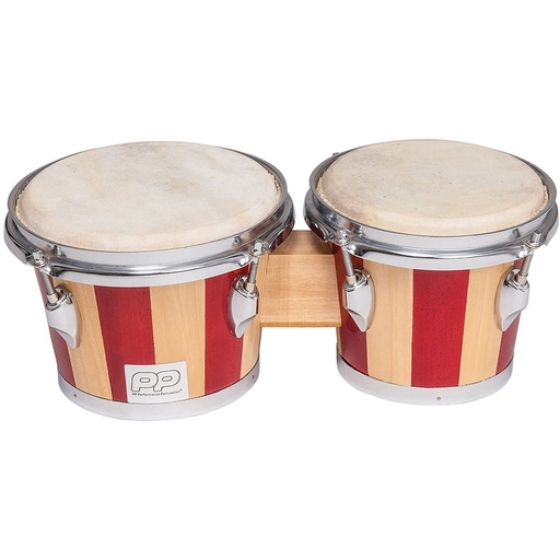 [PP5002] PP TWO TONE WOOD BONGOS- CHROME HARDWARE