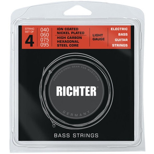 [RI117447] Richter Electric Bass Strings 4 String Light Gauge 040 - 095