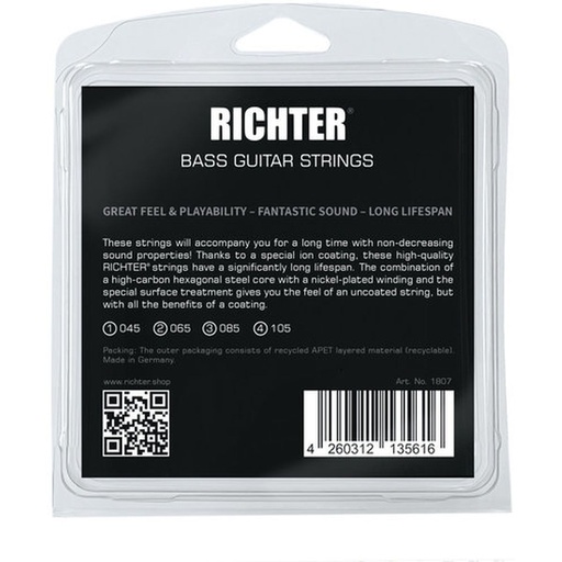 [RI117448] Richter Electric Bass Strings 4 String Medium Gauge 045 - 105