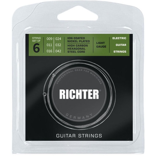 [RI117457] Richter Electric Guitar Strings 6 String Light Gauge 009 - 042