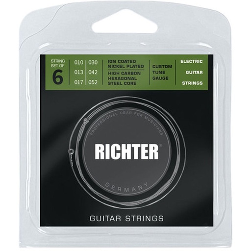 [RI117460] Richter Electric Guitar Strings 6 String Custom Gauge Drop D 010 - 052