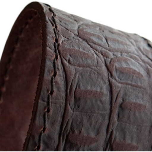 [RI117629] Richter Raw II Contour Guitar Strap Croc Brown