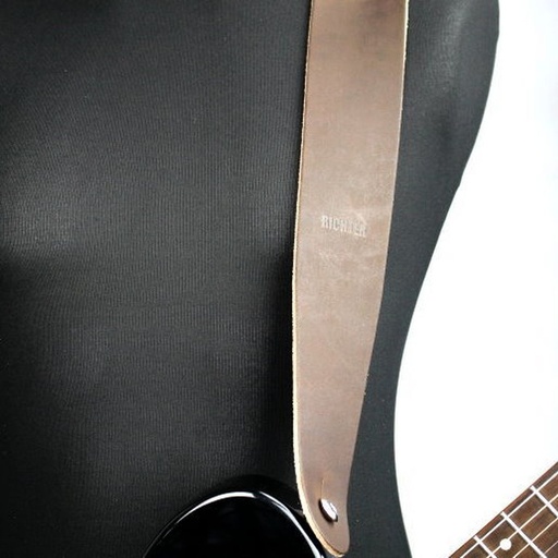 [RI117663] Richter Raw II Punch Guitar Strap Used-Brown