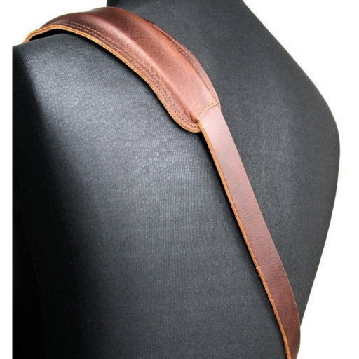 [RI117734] Richter Slim Deluxe Guitar Strap Buffalo Brown