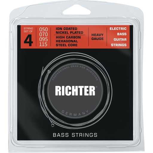 [RI117450] Richter Electric Bass Strings 4 String Heavy Gauge 050-115