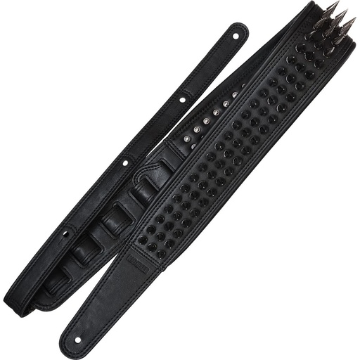 [RI117517] Richter Blackness Guitar Strap Gunblack Spikes