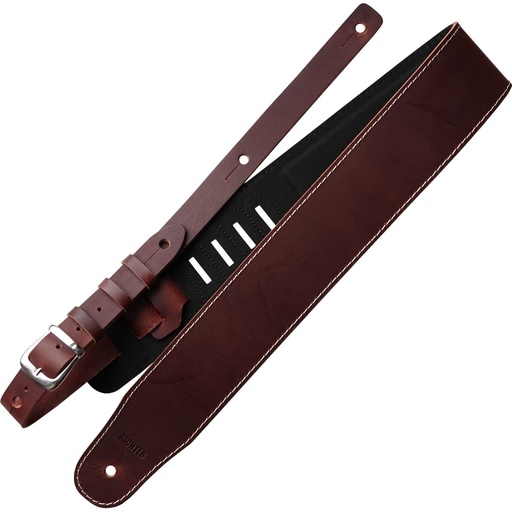 [RI117549] Richter Luxury Guitar Strap Buffalo Brown