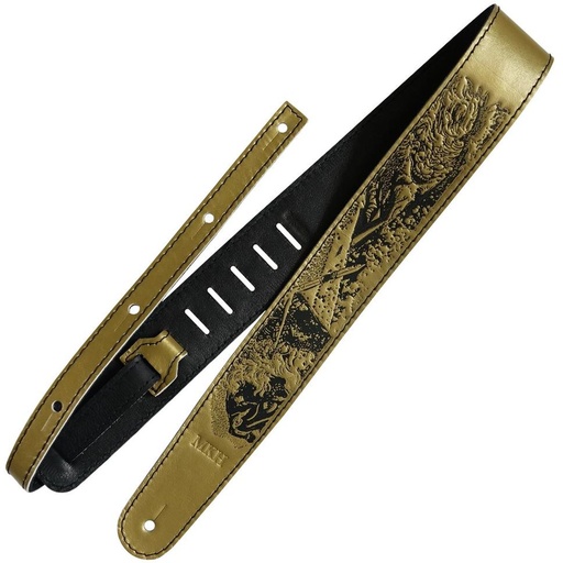 [RI117592] Richter Matt Heafy Signature Guitar Strap Gold / Black &amp;amp; Ibaraki