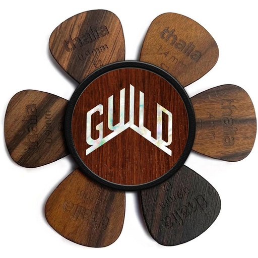 [TH-GLDPP-03] Thalia Capos Guild Pick Puck - Rosewood w/ Guild Pearl Logo