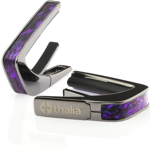 [THCB200PP] Thalia Capos Black Chrome Finish Capo w/ Purple Paua Inlay