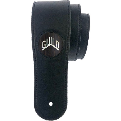 [TH-GLDST-07] Thalia Capos Guild 2.5 Black Strap - Black Ebony w/ Guild Pearl Logo