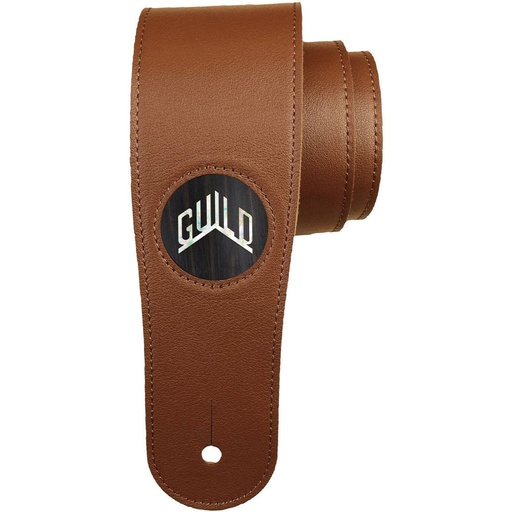 [TH-GLDST-08] Thalia Capos Guild 2.5 Brown Strap - Black Ebony w/ Guild Pearl Logo
