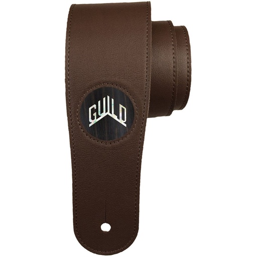 [TH-GLDST-09] Thalia Capos Guild 2.5 Dark Chocolate Strap - Black Ebony w/ Guild Pearl Logo