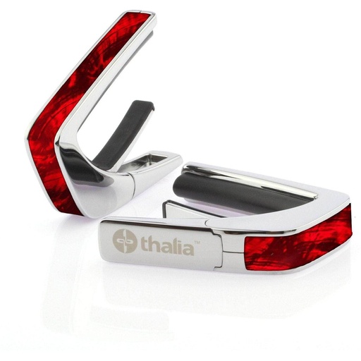 [THCC200RW] Thalia Capos Chrome Finish Capo w/ Red Angel Wing Inlay