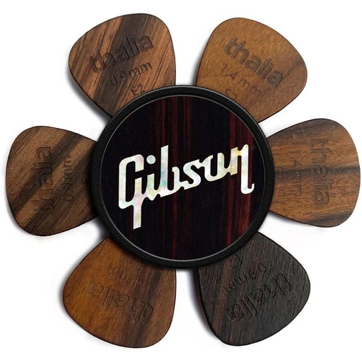 [TH-GIBPP-01] Thalia Capos Gibson Pick Puck - Black Ebony w/ Gibson Pearl Logo