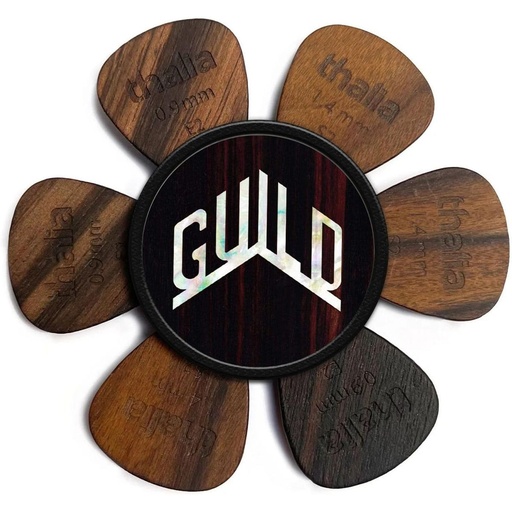 [TH-GLDPP-01] Thalia Capos Guild Pick Puck - Black Ebony w/ Guild Pearl Logo