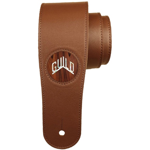 [TH-GLDST-02] Thalia Capos Guild 2.5 Brown Strap - Rosewood w/ Guild Pearl Logo