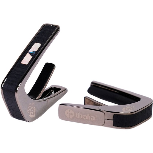 [TH-GLDCB-01] Thalia Capos Guild Black Chrome Finish Capo Ebony Inked