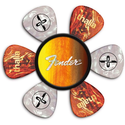 [TH-FENPP-07] Thalia Capos Fender Pick Puck - Sunburst - White Perine Logo