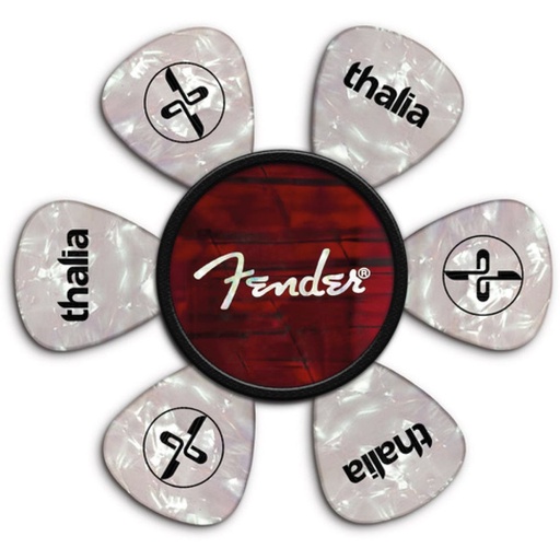 [TH-FENPP-01] Thalia Capos Fender Pick Puck - Red Angel Wing - Spaghetti Logo